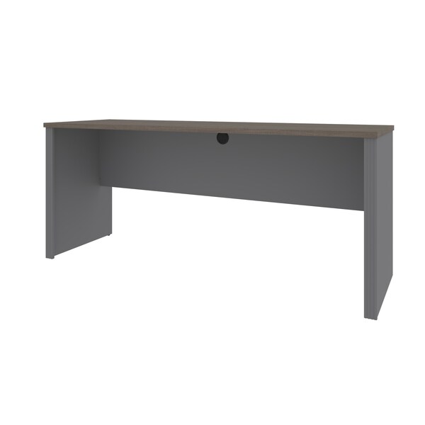 Prestige + 72W Narrow Desk Shell, Bark Grey & Slate